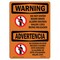 Signmission Safety Sign, OSHA WARNING, 7" Height, 10" Width, Do Not Enter Room When Alarm Bilingual, Landscape OS-WS-D-710-L-12548 - alternate 1